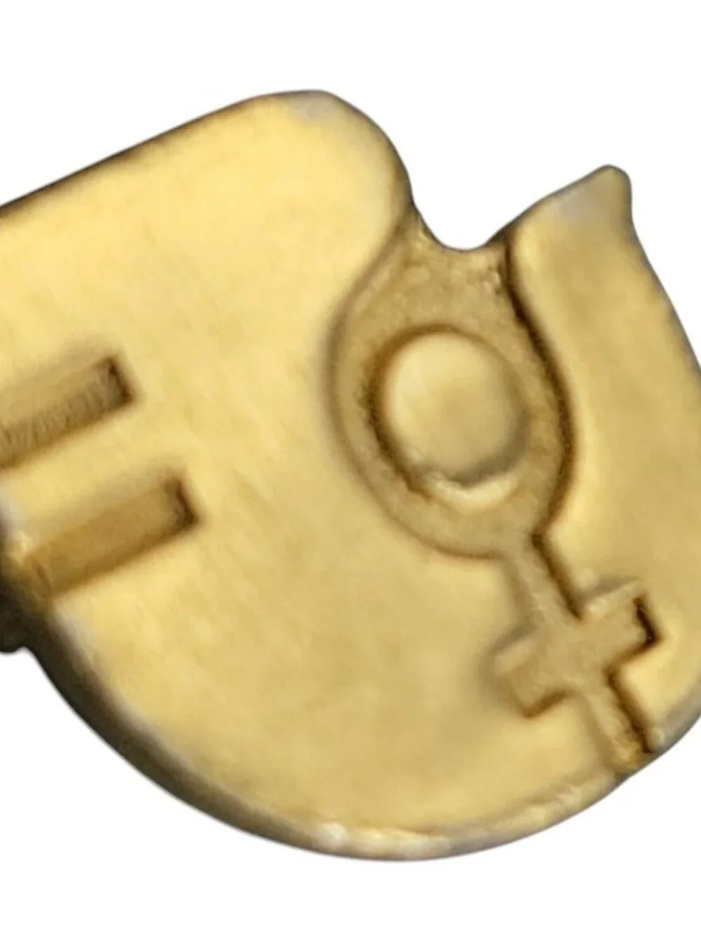 International Women's Year Dove Logo Pin 1975 Vintage Collectible Gold Tone
